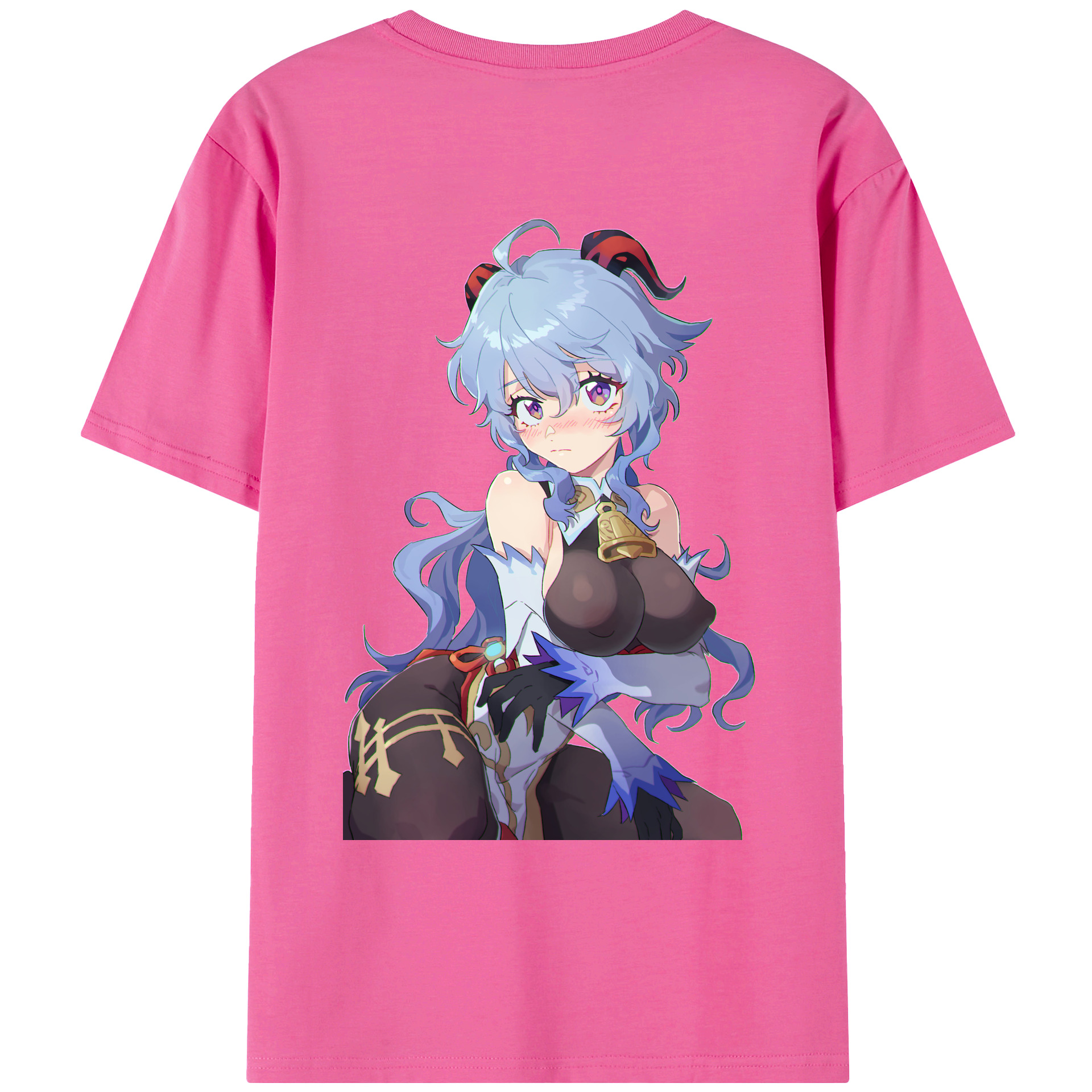 げんし神 甘雨 かんう genshin Ganyu レディース半袖Tシャツ(バックプリント)